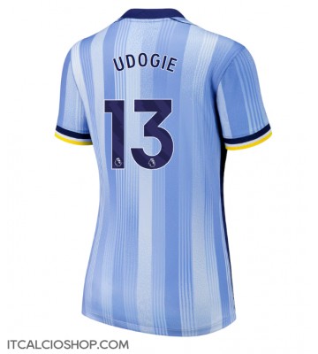 Tottenham Hotspur Destiny Udogie #13 Seconda Maglia Femmina 2024-25 Manica Corta